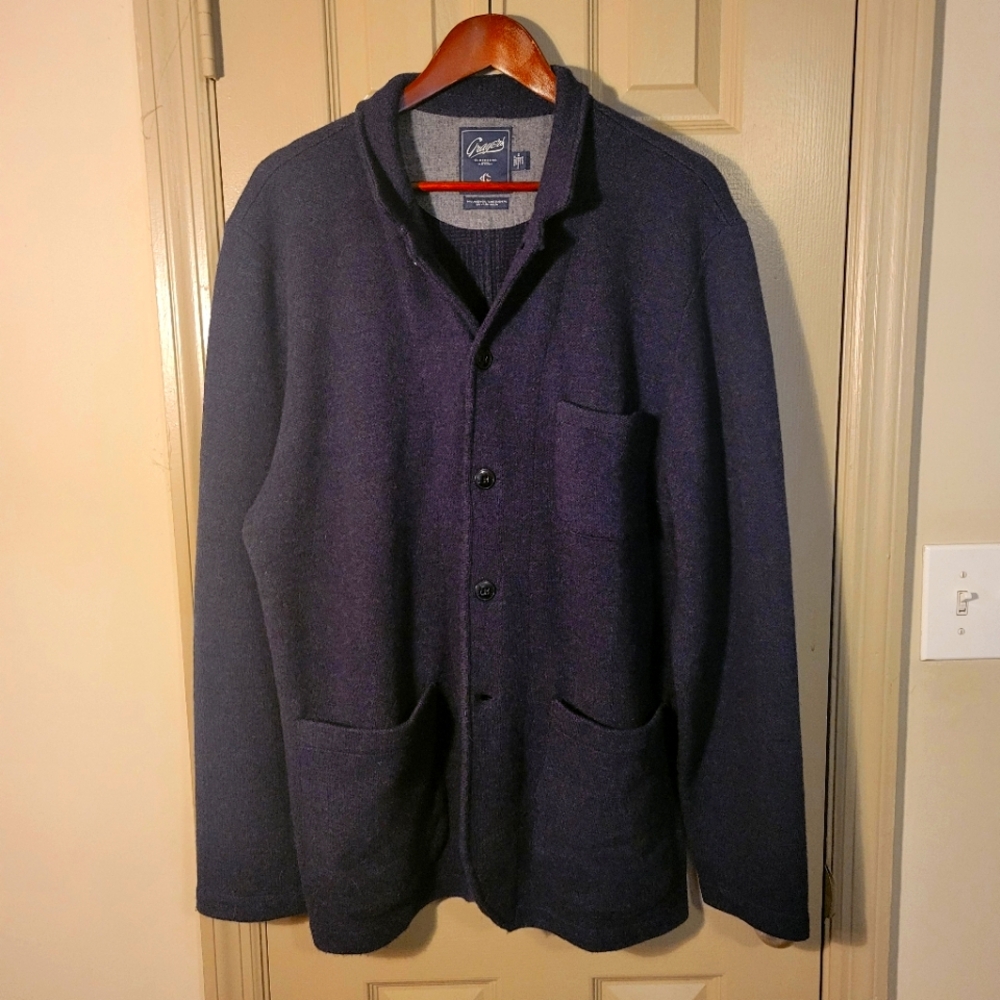 Nelson Jacquard Swacket - Grayers - Navy - XL